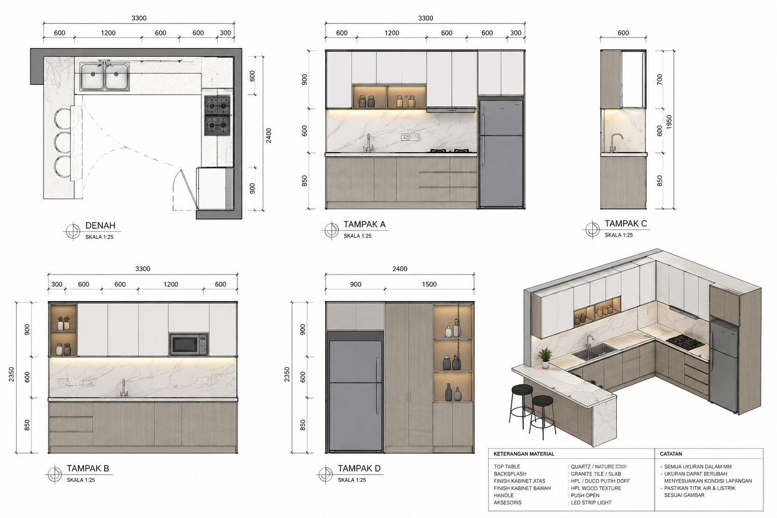 Custom furniture harga design interior murah Tangerang